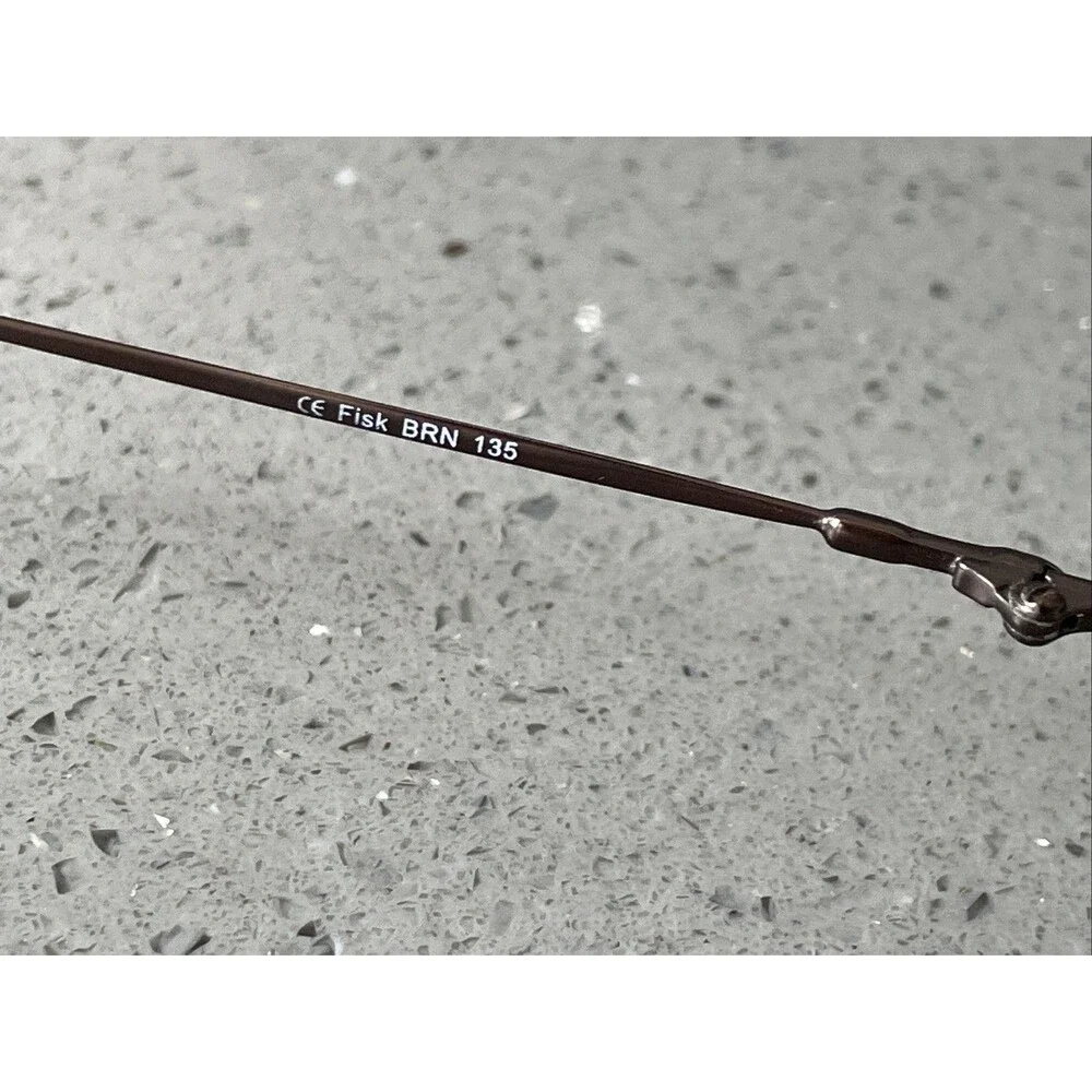 Noveau Eyewear Fisk BRN Brown 49-20-135 half rim eyeglasses Frames ONLY